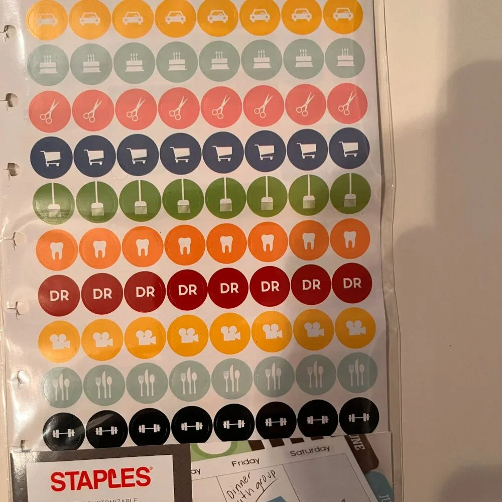 Organizational Stickers for Notebooks, Calendars &  Datebooks (3 packs / new/x)‎